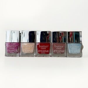 Butter London Patent Shine 10X Nail Lacquer Varnis. 0.2 oz each. Lot of 5